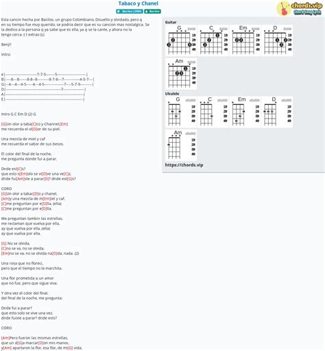 tabaco y chanel guitar chords.